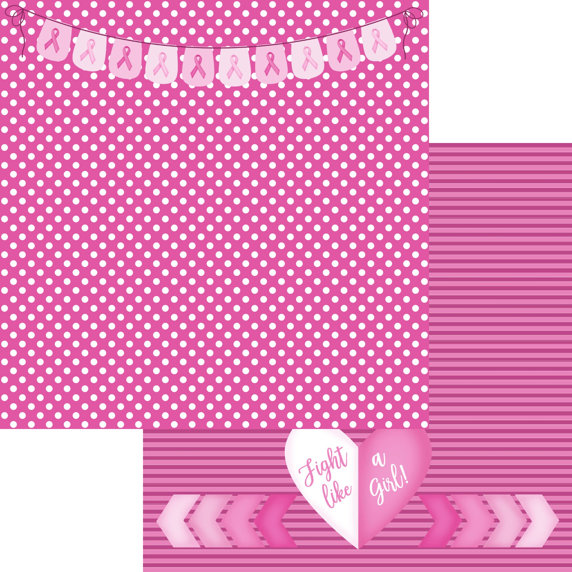 SSC Designs | Be Strong Fight Like A Girl Scrapbook Paper